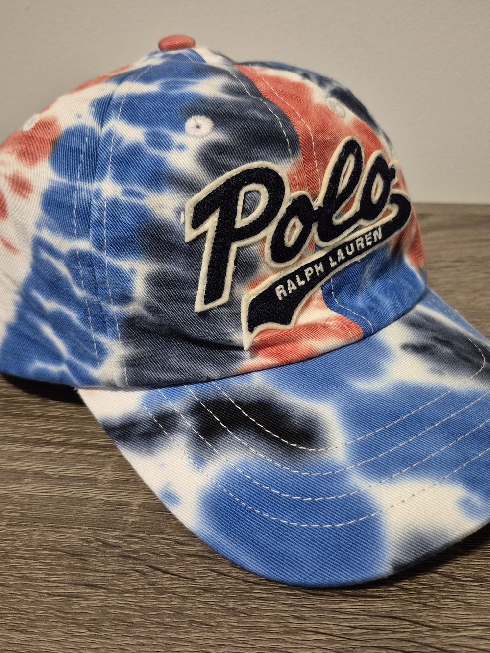 Polo Ralph Lauren Tie-Dye Baseball Cap - Blue, Red, White, Black